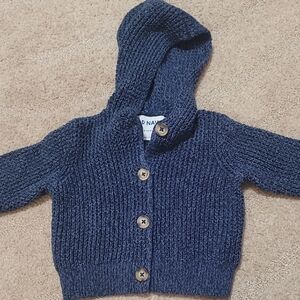 Old Navy Kids Navy Button-Up Hoodie